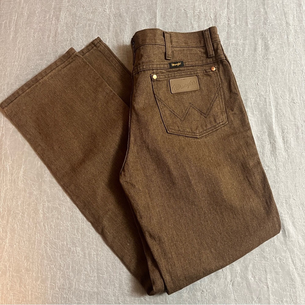 SOLD Wrangler Brown Denim Jeans size 33